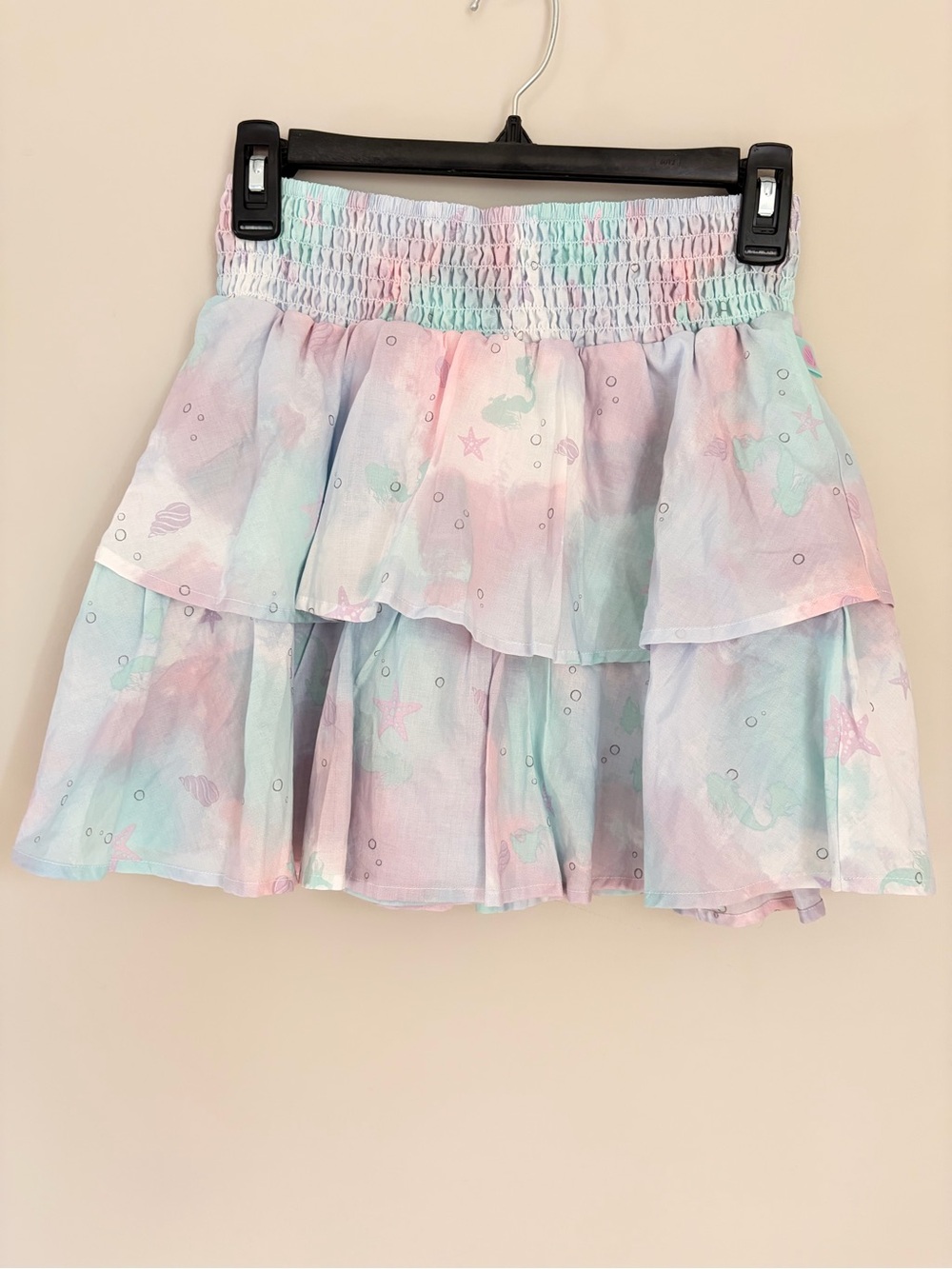 Disney The Little Mermaid Pastel Smocked Skirt XL 14